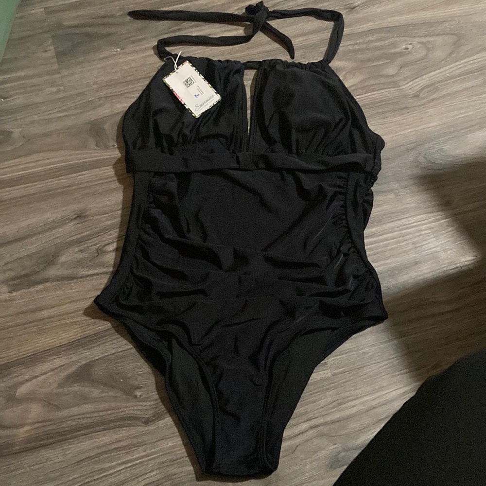 smismivo tummy-control halter one-piece swimsuit Size XXL *